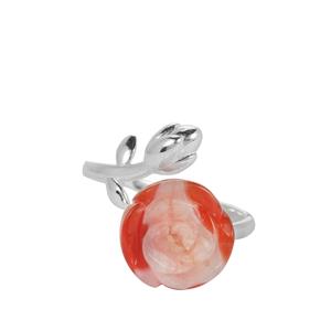 9.50cts Nanhong Agate Sterling Silver Ring