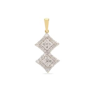 1/2ct Argyle Diamond 9K Gold Tomas Rae Pendant 