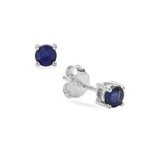 0.65ct Madagascan Blue Sapphire Sterling Silver Earrings (F)