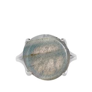 Size P to Q 6.95ct Labradorite Sterling Silver Ring