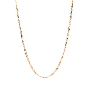 18" 9K Gold Couture Diamond Cut Figaro Chain 2.80g