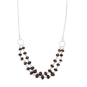 Boulder Opal Bead Necklace in Sterling Silver 25cts