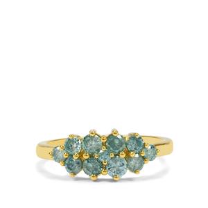 1ct Blue Lagoon Diamonds 9K Gold Ring