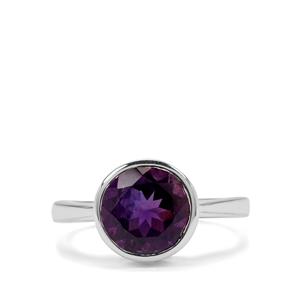 3.35ct African Amethyst Sterling Silver Ring 