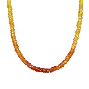Sunset Sapphire Necklace in Sterling Silver 42cts