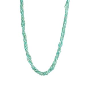  221.48ct Peruvian Amazonite Sterling Silver Necklace 