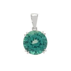 7.65cts Paraiba Coloured Topaz Sterling Silver Pendant 
