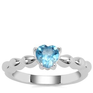 Swiss Blue Topaz Ring in Sterling Silver 0.86ct
