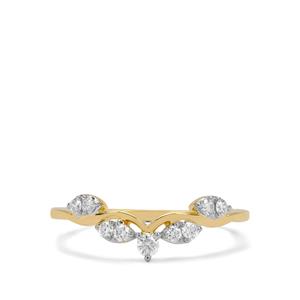 1/8ct IF Diamonds 9K Gold Tomas Rae Ring 