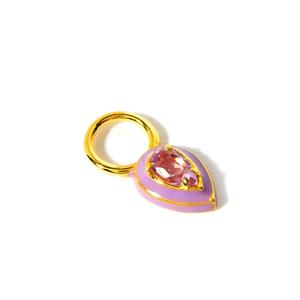 Molte Amethyst and Lilac Enamel Gold Plated Charm 0.20ct 