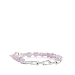 Baroque Cultured Pearl Bracelet in Sterling Silver (6mm x 8mm)