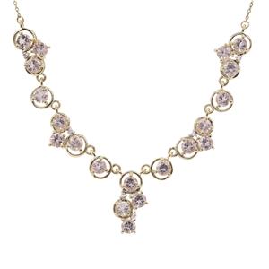 Cherry Blossom™ Morganite Necklace with Pink Diamond in 9K Gold 3.05cts