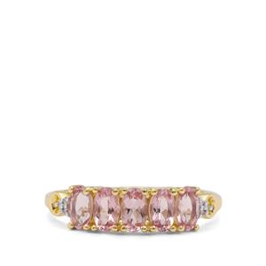 Cherry Blossom™ Morganite & Pink Diamond 9K Gold Ring ATGW 1.15cts
