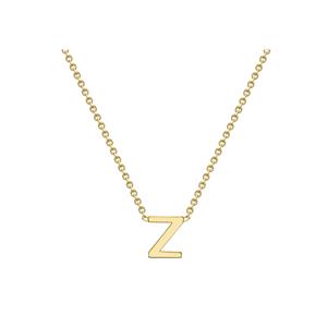 Letter 'Z' Necklace in 9K Gold 43cm/17'