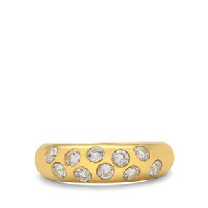 Marambaia Ice White Topaz Ring in Gold Plated Sterling Silver 0.75ct