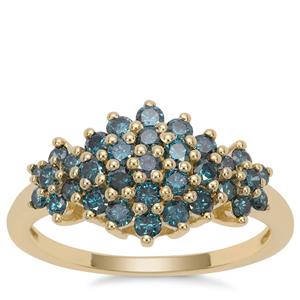 Blue Diamond Ring in 9K Gold 0.75ct