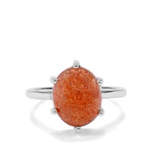 4.76ct Sunstone Sterling Silver Ring