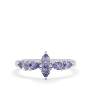 Tanzanite Ring in Sterling Silver 0.60ct