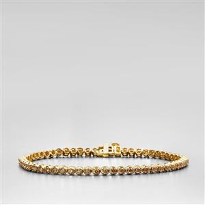 3ct Champagne Argyle Diamond 9K Gold Bracelet