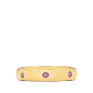 Amethyst Ring in Gold Plated Sterling Silver 0.25ct