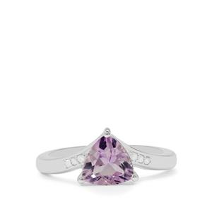 Rose du Maroc Amethyst & Diamond Sterling Silver Ring ATGW 1.50cts