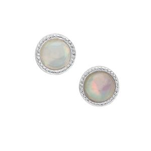 0.85ct Ethiopian Opal Sterling Silver Earrings 