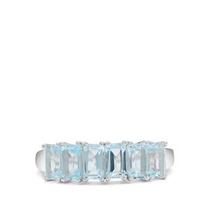 2.35cts Sky Blue Topaz Sterling Silver Ring 