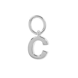 Molte C Letter Charm in Sterling Silver
