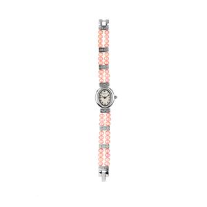 Pink Kaori Cultured Pearl Stainless Steel Watch (5 x 4mm)
