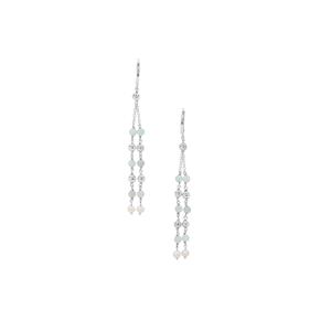 Aquaprase™ & Kaori Cultured Pearl Sterling Silver Luminescence Earrings