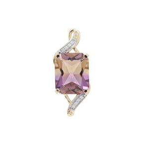 Anahi Ametrine Pendant with White Zircon in 9K Gold 4.95cts