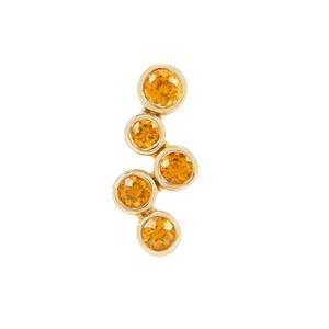 1.15ct Nigerian Mandarin Garnet 9K Gold Pendant