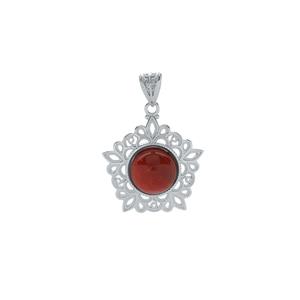 1.50cts Nanhong Agate Sterling Silver Pendant 