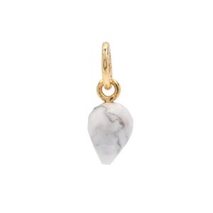 Howlite Molte Charm in Gold Plated Sterling Silver 3.10cts