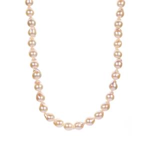 Akoya Cultured Pearl Sterling Silver Necklace (6 x 5mm)