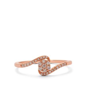 1/8ct Pink Diamond 9K Rose Gold Ring 