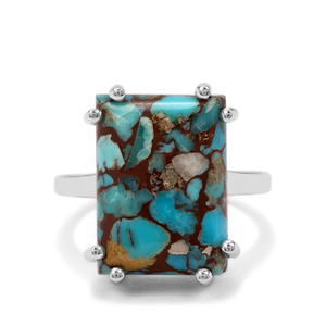 12.77ct Egyptian Turquoise Sterling Silver Ring