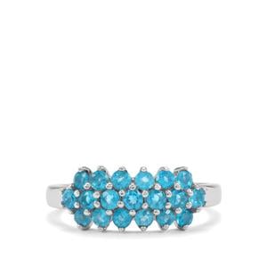 1.03ct Neon Apatite Sterling Silver Ring 
