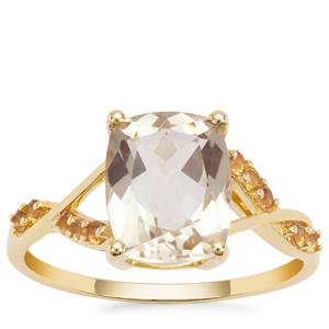 Serenite Ring with Diamantina Citrine in 9K Gold 2.96cts