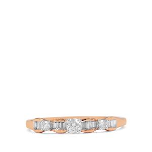 1/4ct Diamonds 9K Rose Gold Ring
