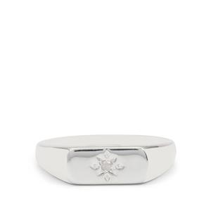 Diamond Sterling Silver Ring 