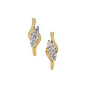 1/5ct Namibian Diamonds 9K Gold Tomas Rae Earrings 