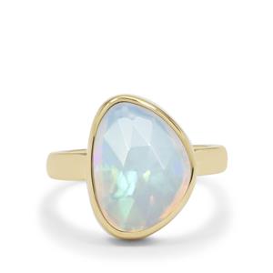 Ethiopian Opal Ring in Gold Plated Sterling Silver 1.95cts
