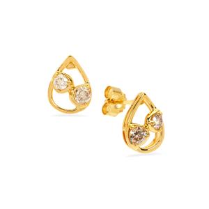 VSI Blush Diamond 9K Gold Earrings 1/4ct
