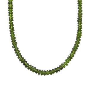 56cts Chrome Diopside Sterling Silver Necklace  