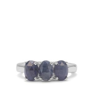 3ct Rose Cut Bharat Sapphire Sterling Silver Ring 