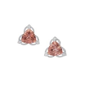 Galileia Topaz & White Zircon Sterling Silver Earrings ATGW 10cts