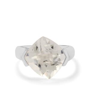 6.30ct Optic Quartz Sterling Silver Ring 