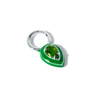Molte Chrome Diopside and Verde Enamel Sterling Silver Charm 0.20cts 