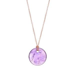 29.50ct Zambian Amethyst Rose Gold Tone Sterling Silver Necklace